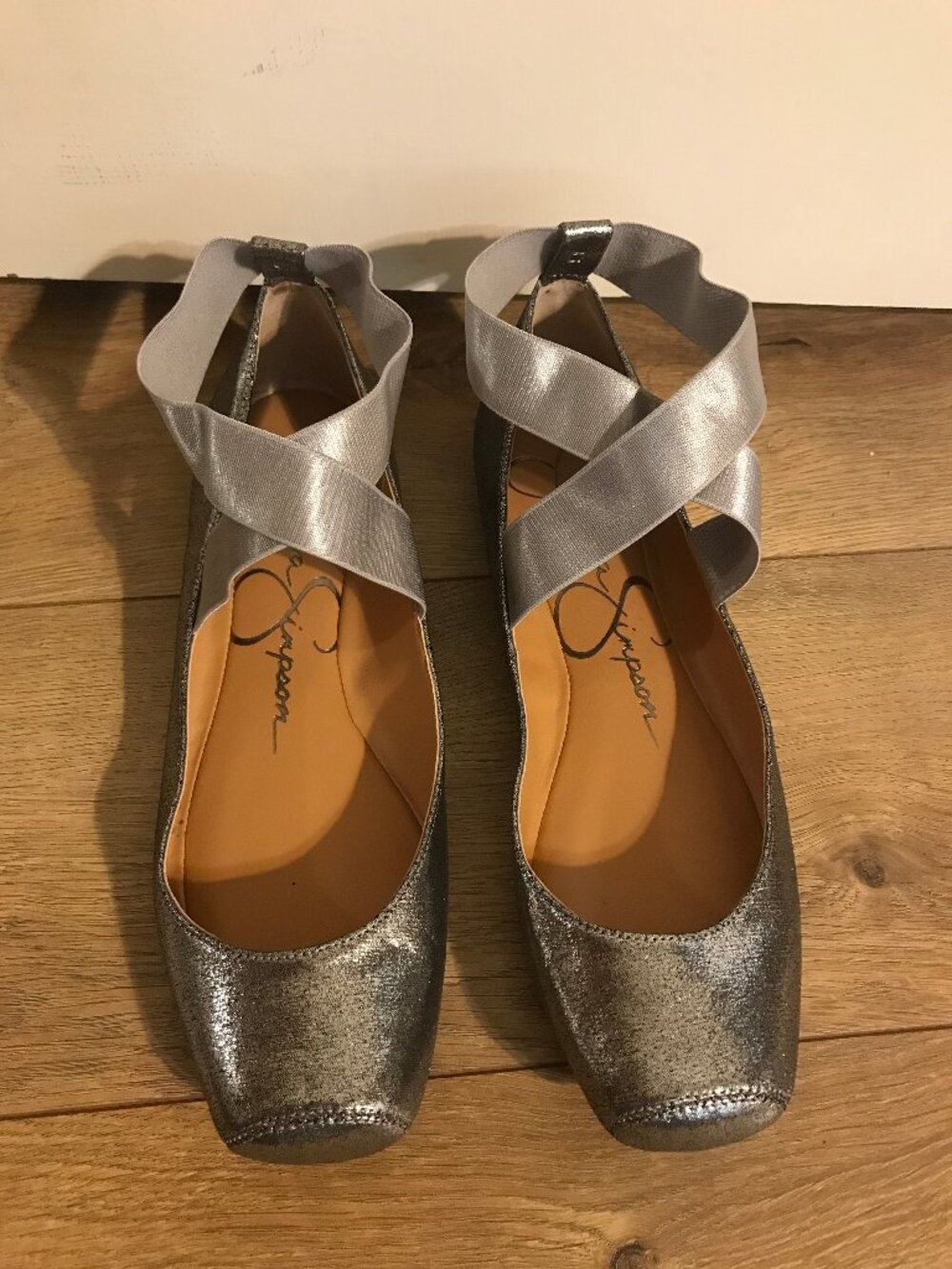 Jessica Simpson Silver Ballet Flats - New